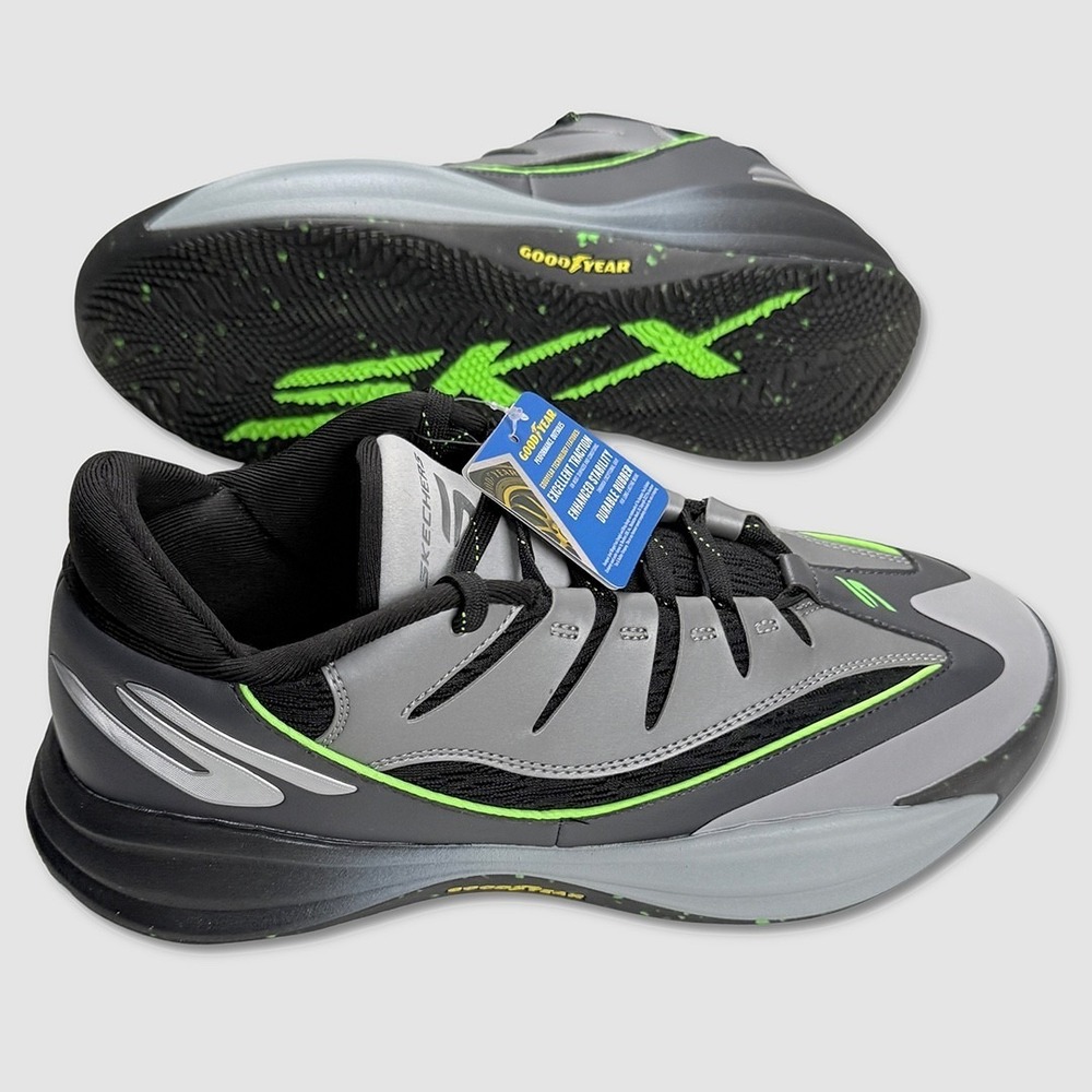 Skechers Performance SKX B-Lite Shoes - NEW Mens 10 Grey / Lime - #49336-CL2